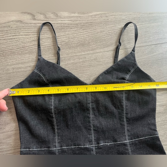 Urban Outfitters Contrast Stitch Denim Dress Size Medium - Picture 4 of 9